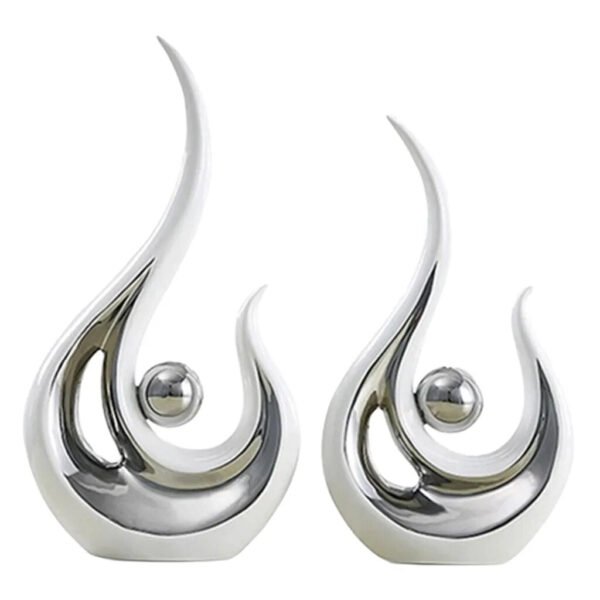 2 Pieces Modern Abstract Sculpture-Statue-Arlik interiors