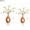 Modern Luxury Orange Ceramic Vase-Vase-Arlik interiors