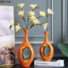 Modern Luxury Orange Ceramic Vase-Vase-Arlik interiors