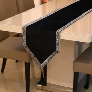 New Chinese high-end tablecloth flag shoes cabinet cover cloth European velvet bed runner simple color table cloth-Arlik interiors