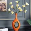 Modern Luxury Orange Ceramic Vase-Vase-Arlik interiors