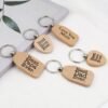 Natural Wood Heart Key Chains Affection Message Keyring Best Nana Ever Family Love Keychain For Father Mother 's Day Gifts-Arlik interiors