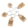 Natural Wood Heart Key Chains Affection Message Keyring Best Nana Ever Family Love Keychain For Father Mother 's Day Gifts-Arlik interiors