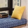 Long Cushion Thickening Garden Chair Cushion Solid Color Home Seat Mat Floor Cushion 55x150/55x165cm Bench Cushion Customizable-Arlik interiors