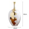 Gold Plated Ceramic Vase-Vase-Arlik interiors