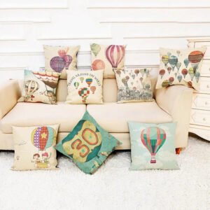 Hot Air Balloon Cushion Cover-Throw Pillows-Arlik interiors