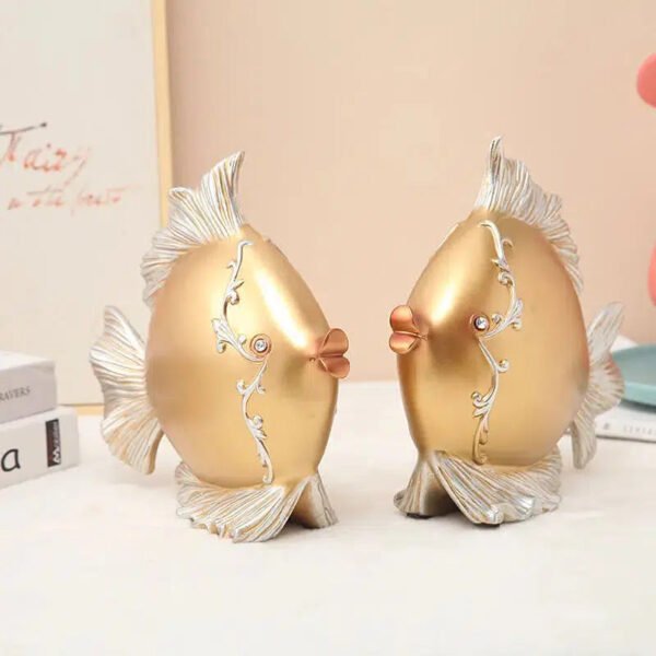 2PCS Fish Resin Ornaments Statue Home Decoratio-Statue-Arlik interiors