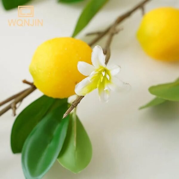 Lemon Branches With Fruit Simulation Green Plants Fresh Home Decoration Photo Props Plastic Fruit Flower Arrangement Fake Flower-Arlik interiors