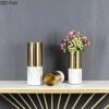 Marble Gold-plated Metal Vase-Vase-Arlik interiors