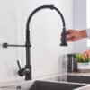 Matte Black Pull Down Kitchen Faucet-Faucet-Arlik interiors