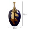 Gold Plated Ceramic Vase-Vase-Arlik interiors