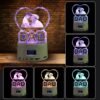 Love Crystal Photo Gift Customized Picture Text Night Light Bluetooth Music Player Wedding Couple for Mother's Father's Day-Arlik interiors