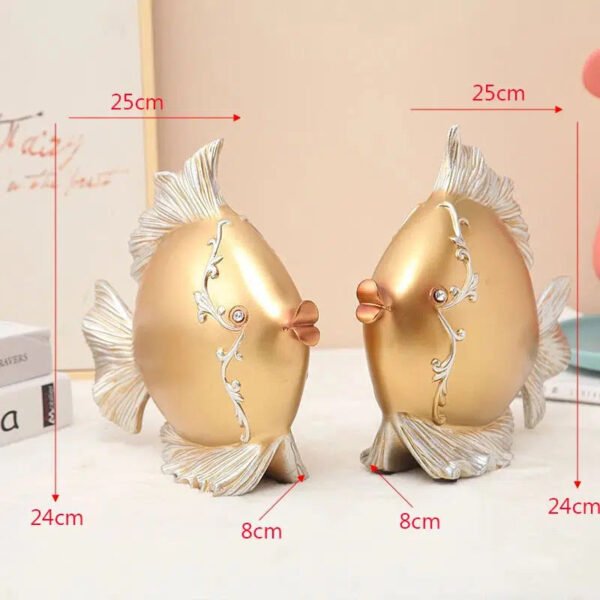 2PCS Fish Resin Ornaments Statue Home Decoratio-Statue-Arlik interiors