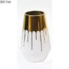 Gold Plated Ceramic Vase Porcelain Desk Ornaments-Vase-Arlik interiors