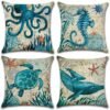 Marine Life Theme Cushion Cover-Cushion cover-Arlik interiors