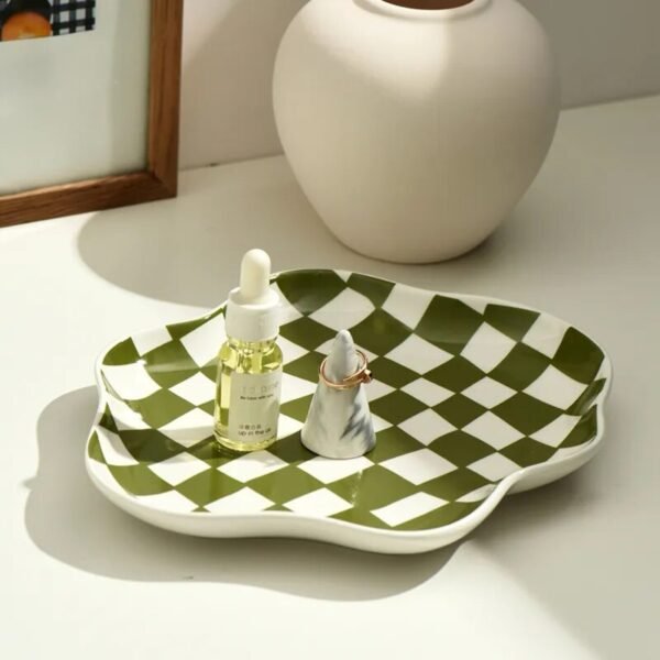 Nordic Checkerboard Ceramic Tableware-Tableware-Arlik interiors