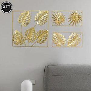 New Leaf Shape Metal Decorate Wall Art Exquisite Iron Ginkgo Leaf Painting Decorative Handmade Wall Hanging Nordic Home Supplies-Arlik interiors