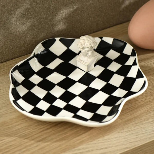 Nordic Checkerboard Ceramic Tableware-Tableware-Arlik interiors