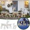 3pcs Deer Stauue Garden Decor-Seasonal & Holiday Decorations-Arlik interiors