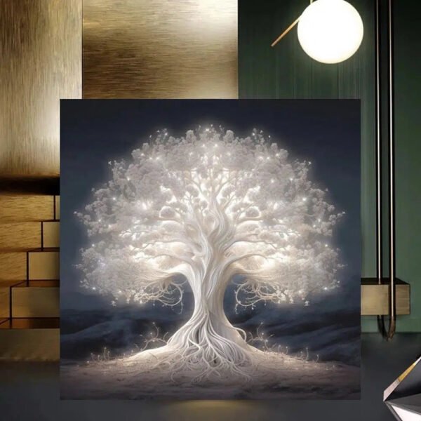 Fantasy White Tree Of Life Poster Prints For Living Room Decor-Art-Arlik interiors