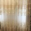 1pc Embossed Leaf High Precision Embroidered Curtains For Living Room Decor