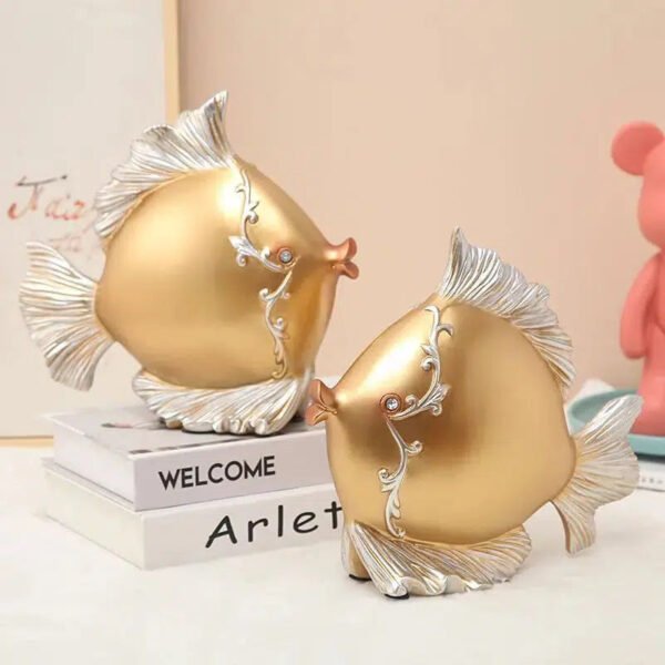 2PCS Fish Resin Ornaments Statue Home Decoratio-Statue-Arlik interiors