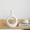 Minimalist Hollowed Out Ceramic Vase Living Room Ornaments-Vase-Arlik interiors