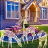 3pcs Deer Stauue Garden Decor-Seasonal & Holiday Decorations-Arlik interiors