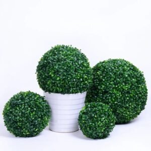 Green Grass Ball Artificial Plant Milan Grass Ball Plastic Boxwood Ball Eucalyptus Ball Wedding Party Outdoor Decoration Bonsai-Arlik interiors