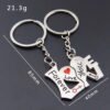 2pcs Metal Red Heart Keychains Set-Keychains-Arlik interiors