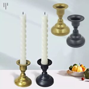 Geometric Iron Candle Holders-Candles-Arlik interiors