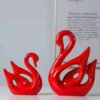 Nordic Ceramic Swans Couple White Black Red Decoration Animal Shape Porcelain Swans Ornaments Home Wine Cabinet Crafts-Arlik interiors