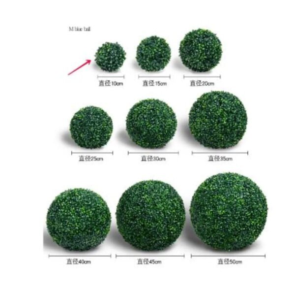 Green Grass Ball Artificial Plant Milan Grass Ball Plastic Boxwood Ball Eucalyptus Ball Wedding Party Outdoor Decoration Bonsai-Arlik interiors